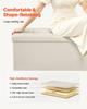 Foldable Storage Ottoman Bench, End of Bed Bench with Side Bags, Folding Upholstered Storage Chest Supports 660 lbs, Linen Bed Ottoman with Large