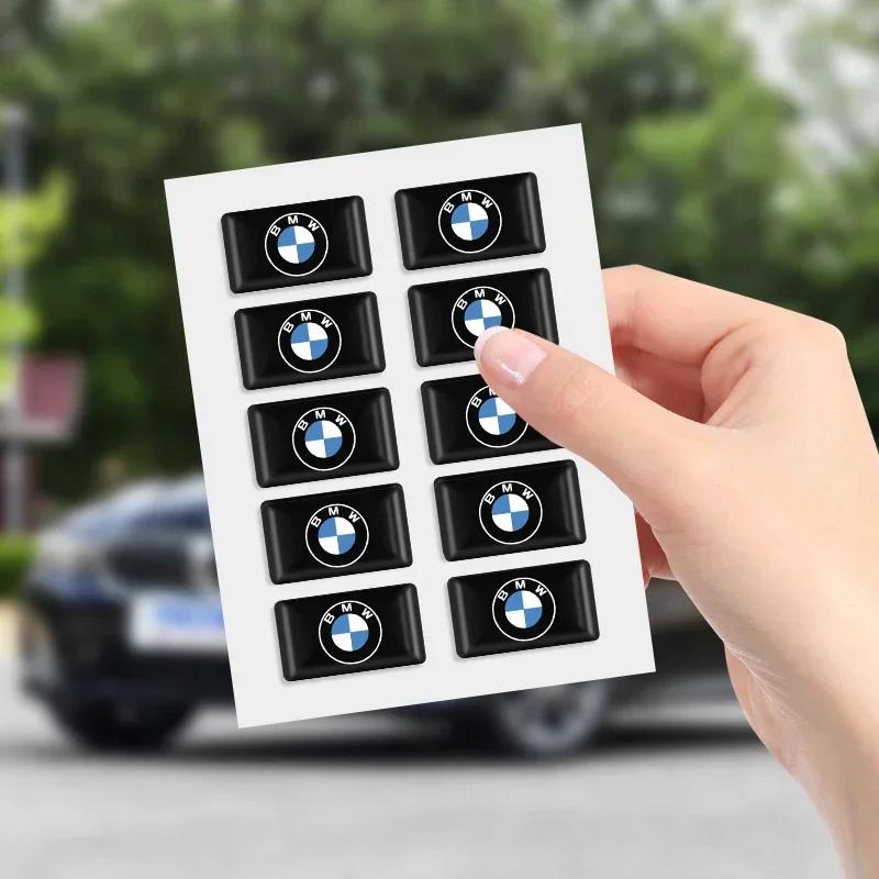 X6 X7 10PC 3D Epoxy Steering Wheel Decor Sticker Car Styling Interior Decals For BMW E46 E85 E60 F10 E39 F30 E36 F20 E87 E90 E70