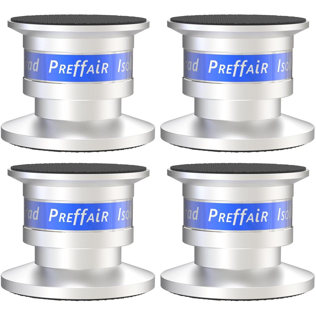 Preffair Шипы-изоляторы для динамиков, регулируемые по высоте шипы для стоек динамиков, изоляторы, изоляторы, (Серебряный)