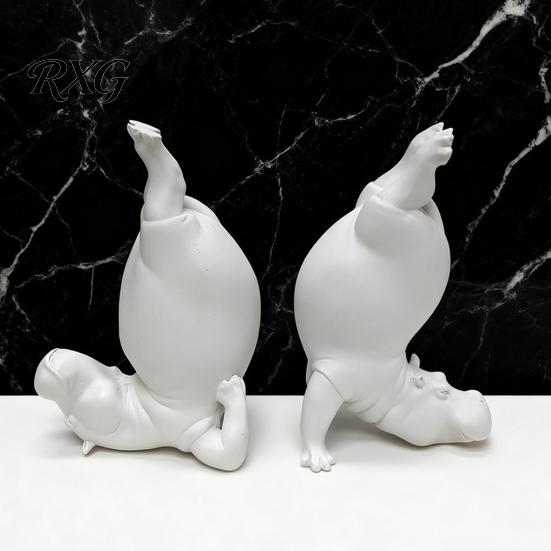 Creative Desk Accessories Clumsy Hippo Bookends, Funny Heavy Resin Acrobatic Bookend Holders, Notebook Stand Animal Themed Home Decor for Farmhouse