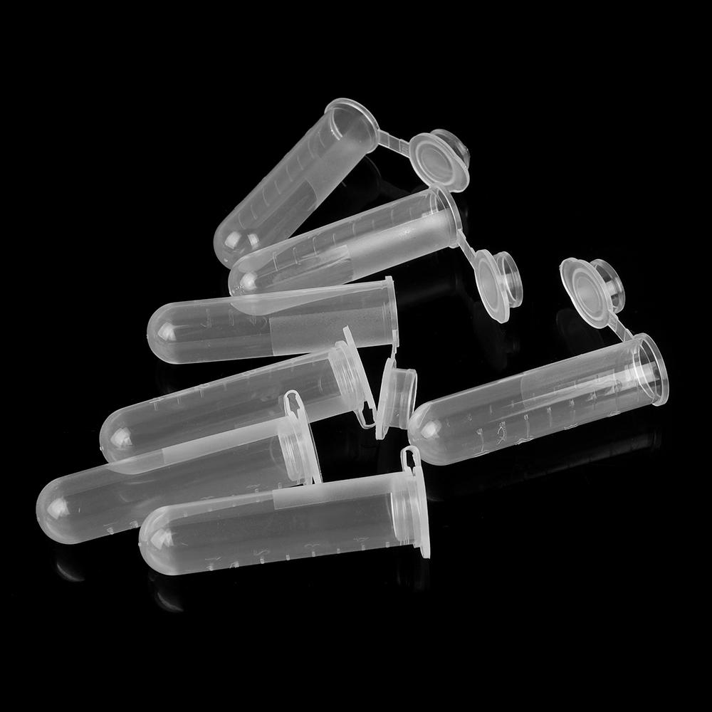 20PCS 5ml Container Scale Lab Plastic Small Vial Round Bottle Centrifuge Tube