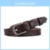 Ladies Genuine Leather Belt With Retro Pin Buckle For Office And Casual Fashion