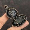 Черный и синий цвет кулон от сглаза медная проволока обернутая ювелирные изделия кулон от сглаза драгоценный камень кулон ручной работы из меди проволочная обертка кулон для подарка
