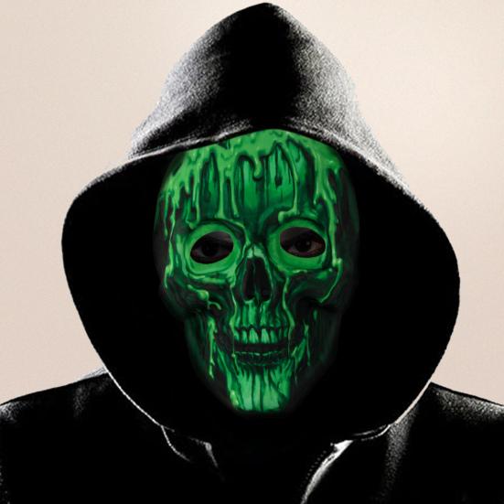 3D Маска-череп, светящаяся в темноте, легкая ткань ЭВА, реалистичный дизайн, головной убор на Хэллоуин, макияж, одежда, реквизит