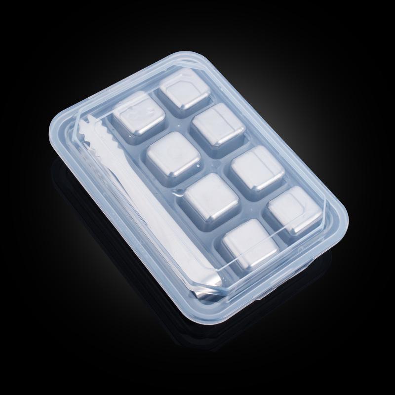 Набор кубиков льда для виски из нержавеющей стали с золотым покрытием - металлическая быстрозамораживающаяся сталь 304 для виски, вина и многого другого