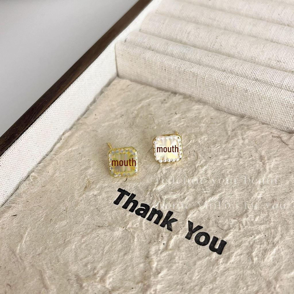 «Серьги-иглы Майяра 925»: "Янтарный жемчуг в стиле ретро для осени/зимы"