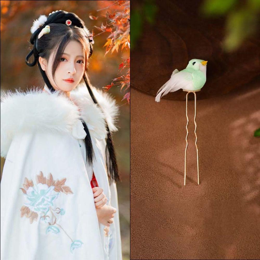Flower Chinese Style Hair Stick Butterfly Hanfu Hairpin Cute   Cheongsam Accessories