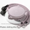Silent Design Pilates Sliding Plate with Resistant Band Hip Leg Trainer Fitness Training