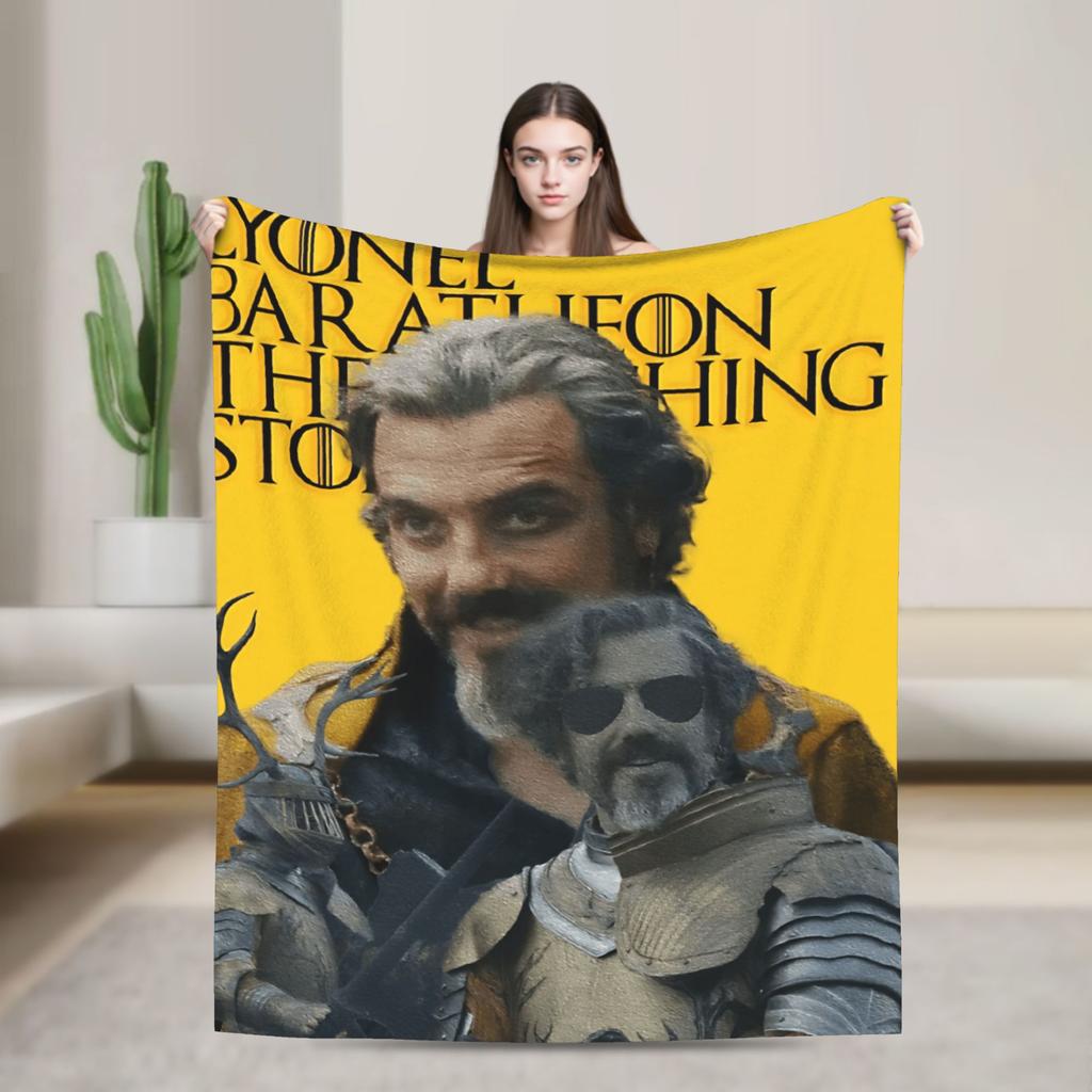 Lyonel Baratheon Throw Blanket Comfortable Funny Blanket For Living Room Travel Office Flannel Bedspread Bed Cover