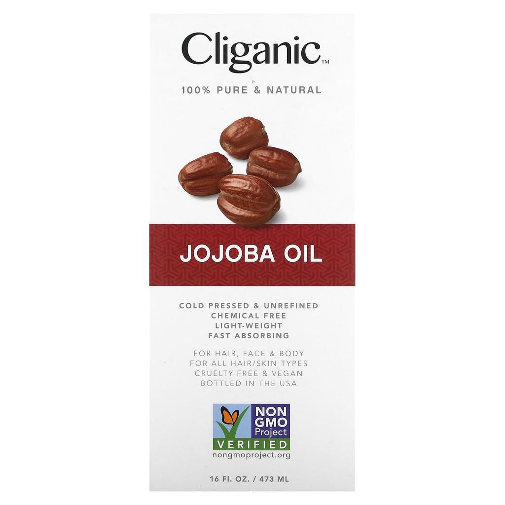 Cliganic 100% Pure & Natural, Jojoba Oil, 16 Fl Oz (473 Ml)