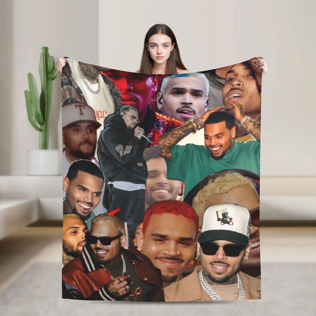 Крис Браун Breezy Bowl XX Тур Пледы Качественные Мягкие Постельные Принадлежности Пледы Зимний Пикник Домашний Декор Удобное Покрывало