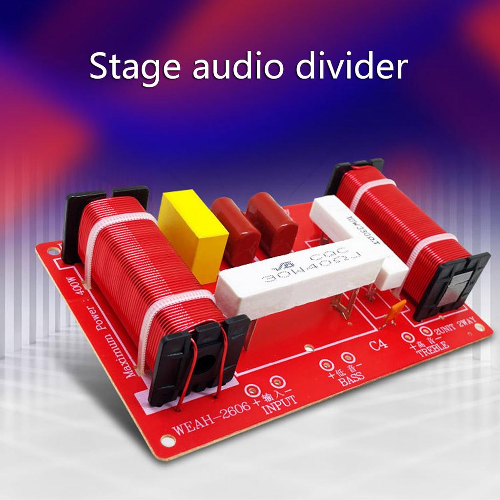 400W Adjustable Speaker Treble/Bass Audio Frequency Divider 2 Way Crossover Filters