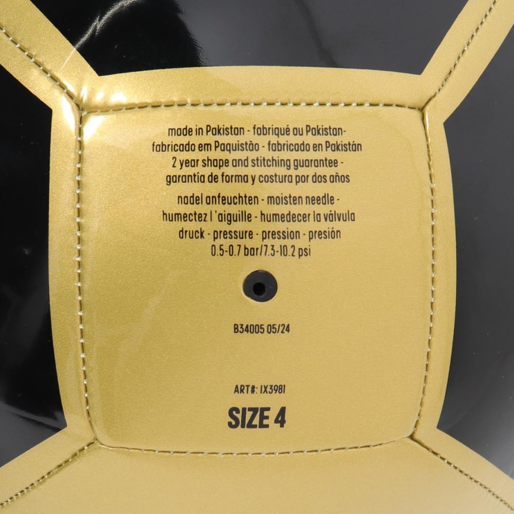 Футбольный мяч Adidas Размер 4 EPP Club AF4935GBK x (Золотой Черный/4/Младший)