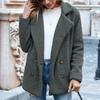 Plus Size Autumn and Winter Women's Button Fur Coat Lapel Loose Fleece Coat