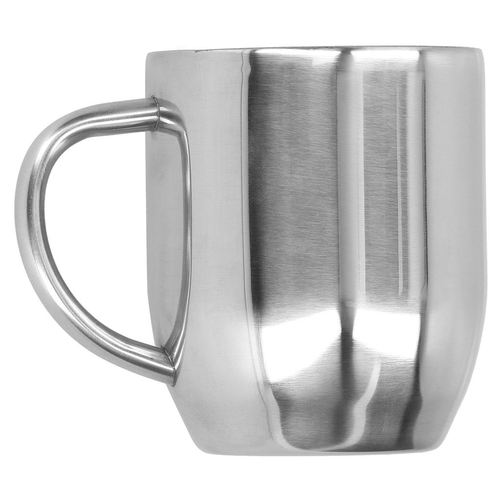 304 Stainless Steel Double?Layer Coffee Cup Thickening Handle Cup 350Ml For Office
