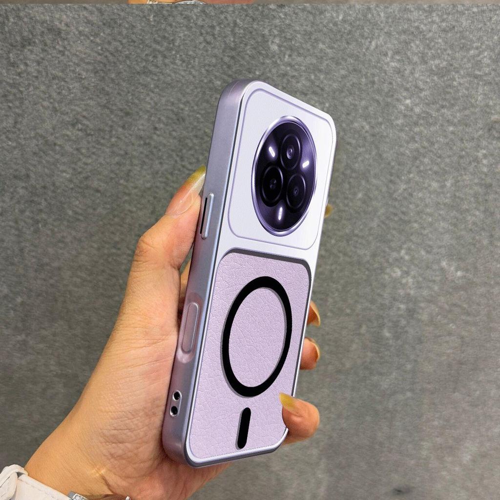 Магнитный чехол из ТПУ с металлическим покрытием для realme 14 Pro 5G, 14 Pro+ 5G, противоударный, матовый, мягкая крышка