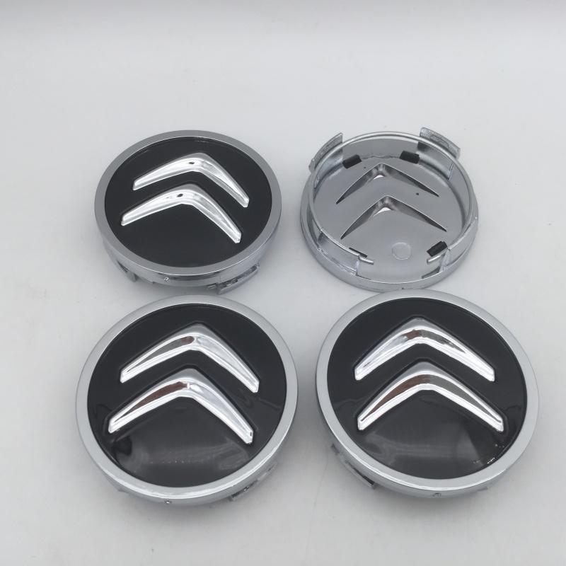 4pcs 3D 60mm For Citroen Car emblem Wheel hub Center Cap Badge covers sticker Decals Styling accessories