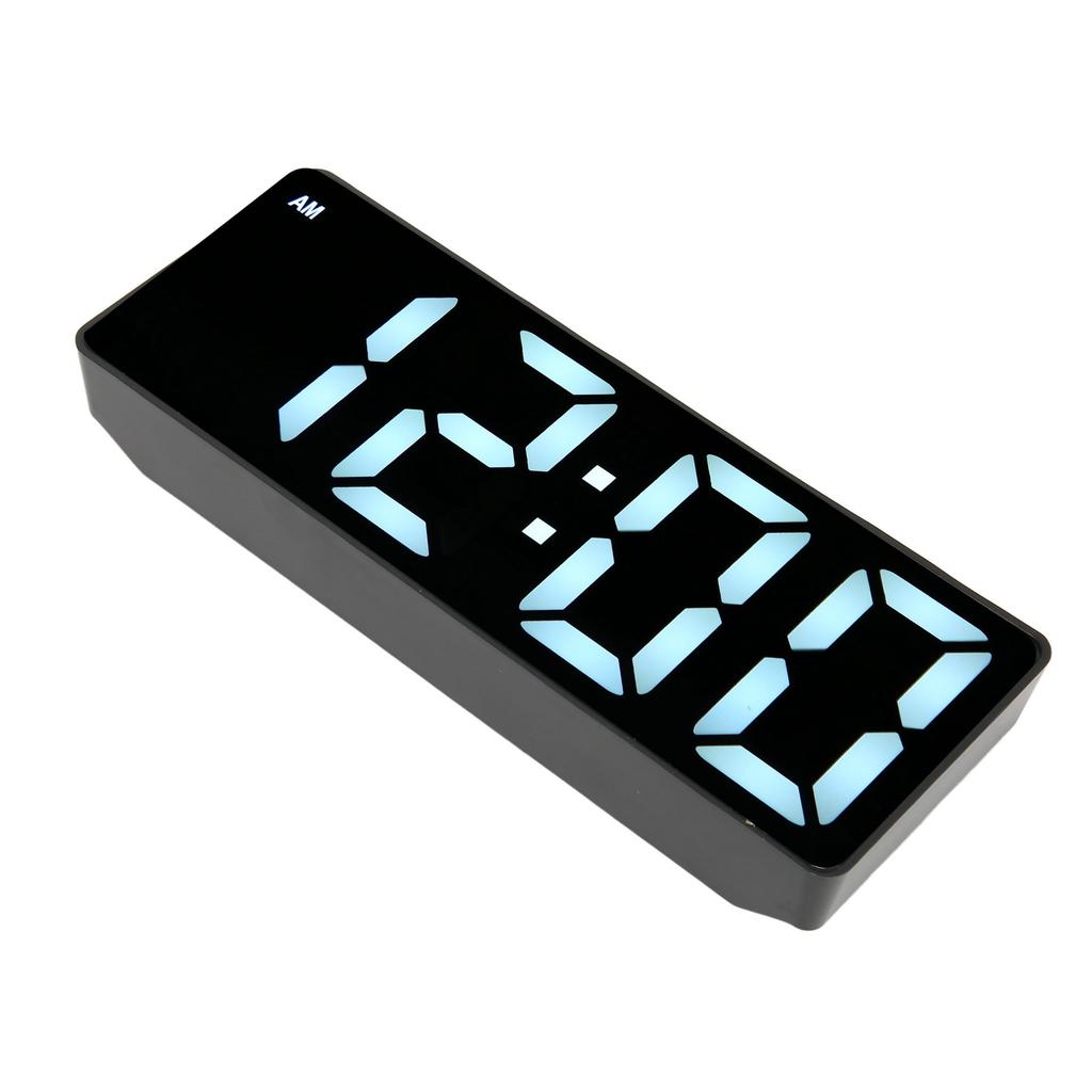 Digital Alarm Clock Multifunction Large Display Modern Style Temperature Display LED Mirror Clock for Home Bedroom