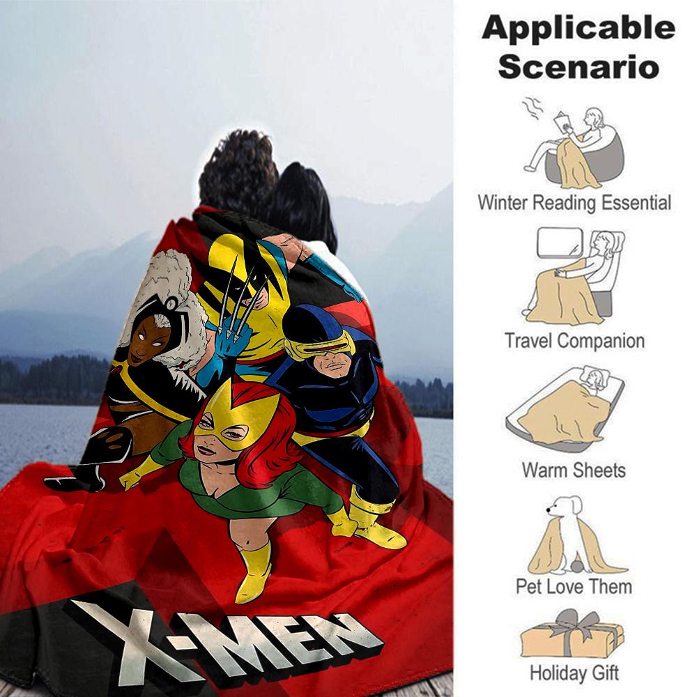 Xmen Series Flannel Blanket Super Soft Warm Cozy Blanket For Sofa Bed Office Travel Allseason Home Decor Gift