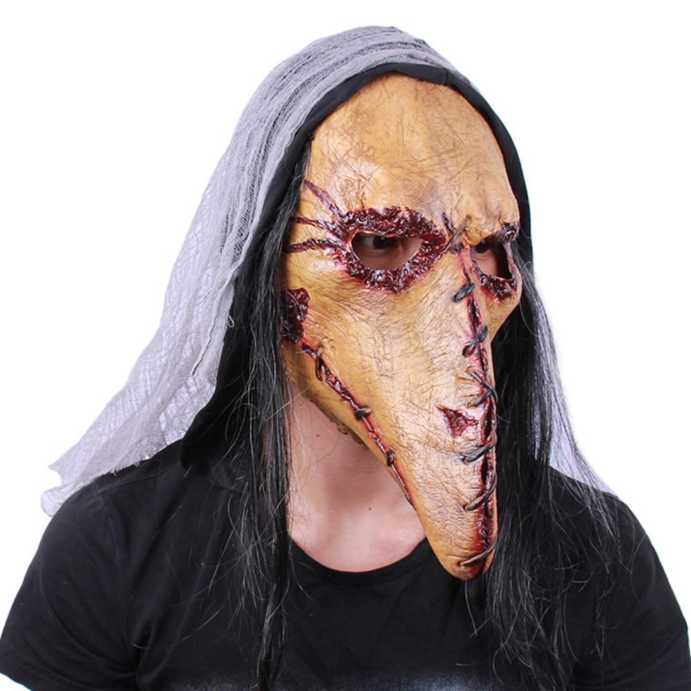 Кровавая сшитая маска для рта птицы, косплей, шлем с клювом, анфас, латексный головной убор, Хэллоуин, маскарадный костюм для вечеринки, реквизит