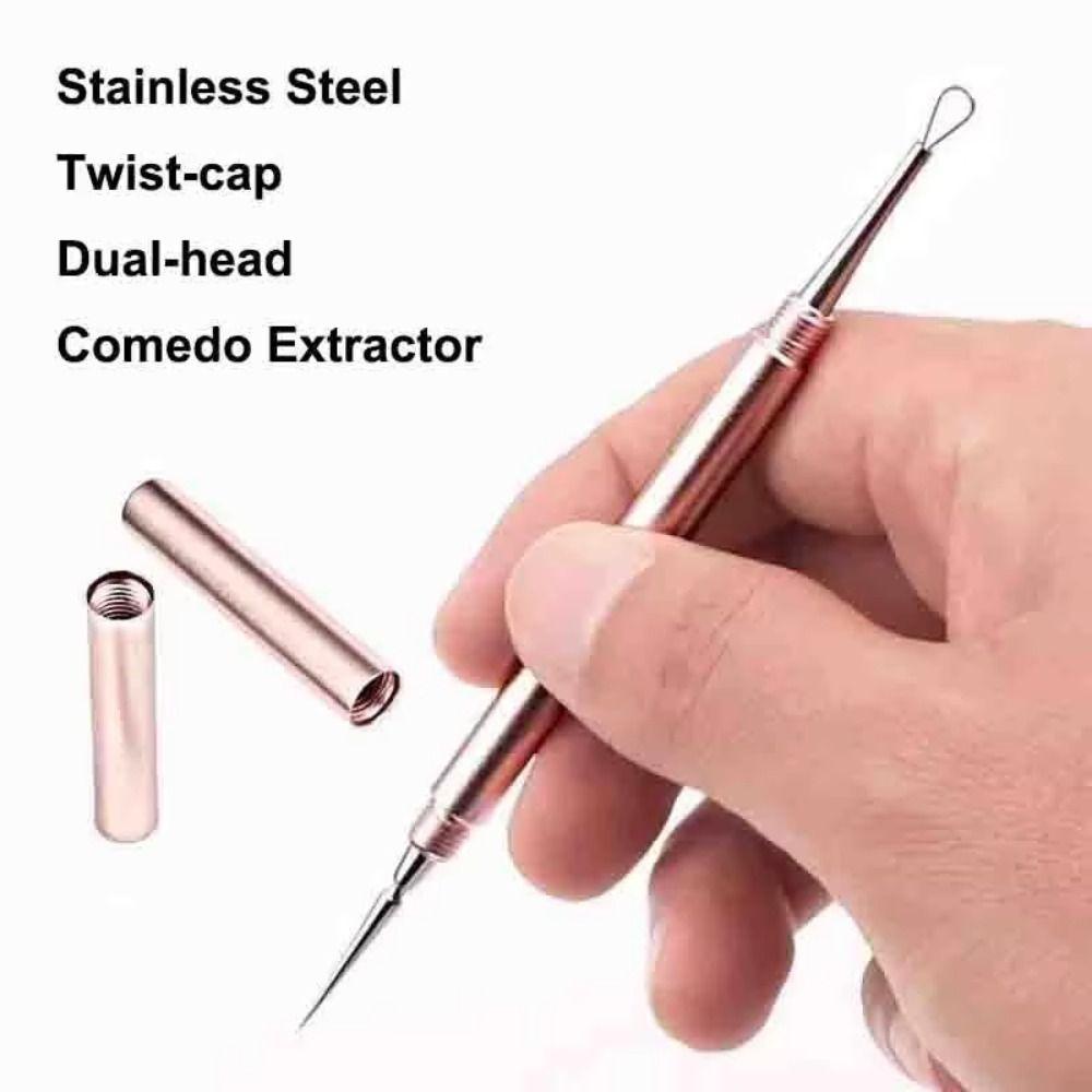 Stainless Needles Comedone Remover Double-Ended Acne Removal Tool Pore Cleaner Pimple Removal