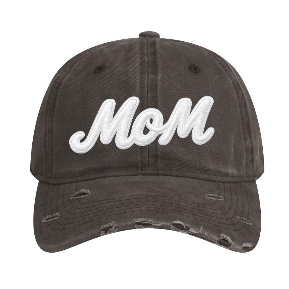 Embroidered Letter MOM DAD Baseball Cap Parent Matching Cap  Outdoor Sun Protection