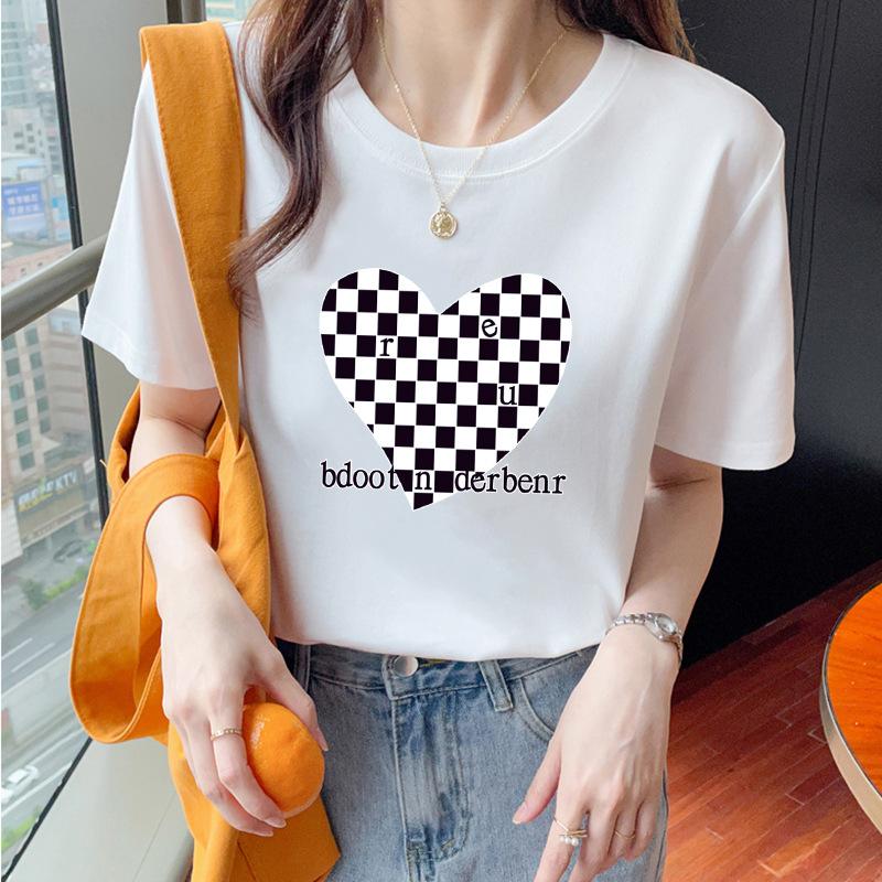 VEZFAA Женские модные повседневные летние весенние блузки и рубашки с круглым вырезом с короткими рукавами