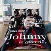 Exquisite 3D Rock Star Bedding Set J-Johnny Hallyday Duvet Cover Pillowcase Single Twin Full Queen King Size Aldult Kids Bedroom