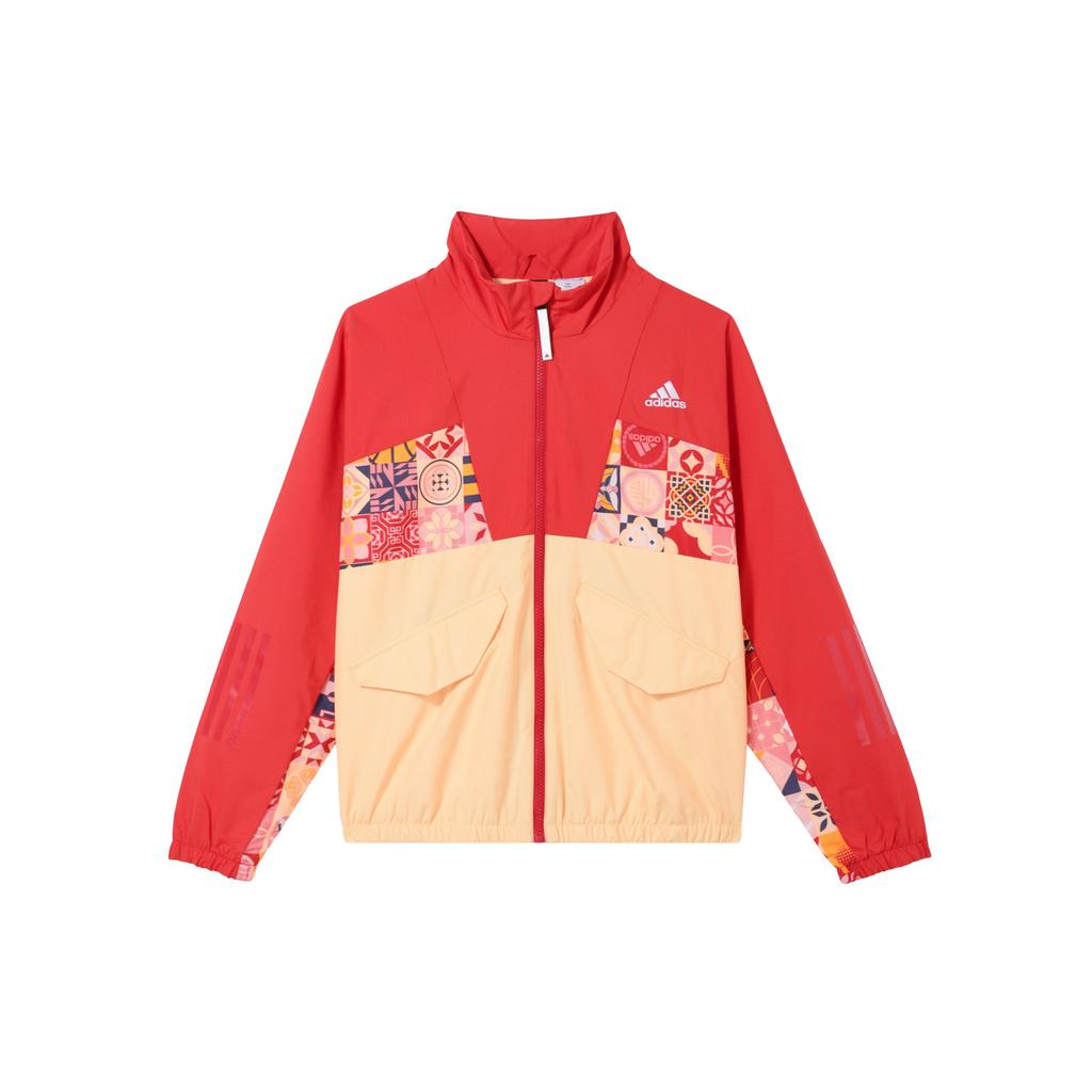 Adidas CNY Patchwork Sports Jacket Women Outerwear Light-Crimson HI3265