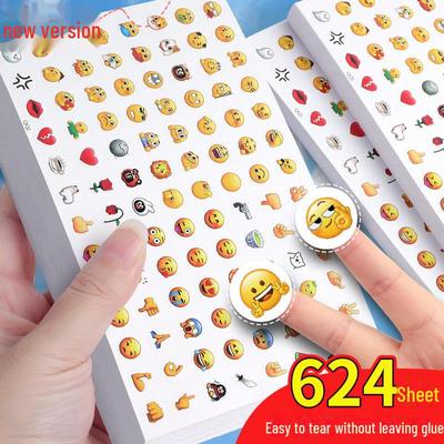 Наклейки с эмодзи из мультфильмов QQ: Творческий набор для самостоятельного создания милых выражений для украшения дневника и настроения