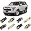 Белый светодиодный комплект для освещения салона для Toyota 4Runner 2010- Сверхяркие светодиодные лампы для салона 6000K Комплект + Фонари номерного знака и Высокий инструмент