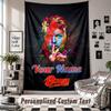 Wall Hanging Tapestry With Custom Name & Text, David Bowie Decorative Tapestry For Bedroom