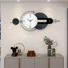 Modern Minimalist Luxury Wall Clock for Living Room or Restaurant - No-Punch Installation, Elegant Decor