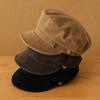 Flat Top Suede Berets Short Brim Artist Hat Versatile Painter Hat Daily