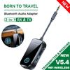 2 In 1 Bluetooth 5.4 Audio Transmitter Receiver 3.5mm AUX Jack Airplane Hifi Stereo Wireless Adapter Mic For TV Car Kit Speaker PC Headphone
