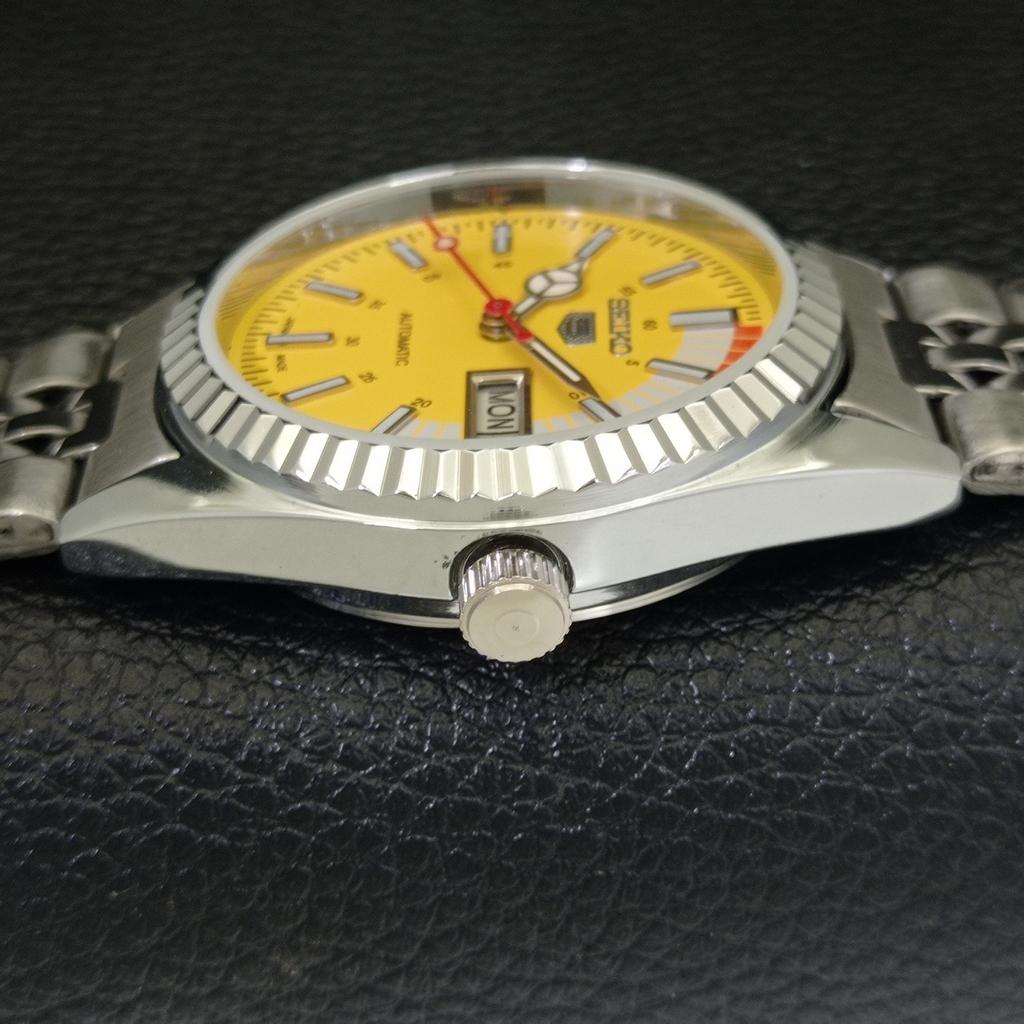 REFURBISHED VINTAGE SEIKO 5 AUTOMATIC 6309A JAPAN MENS YELLOW WATCH A440838-4 Sk-a440838
