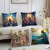 Jesus Christ Portrait Christian Art Pillow Case Short Plush Print Cushion Cover Square Throw Pillow Covers Sofa Home Decor