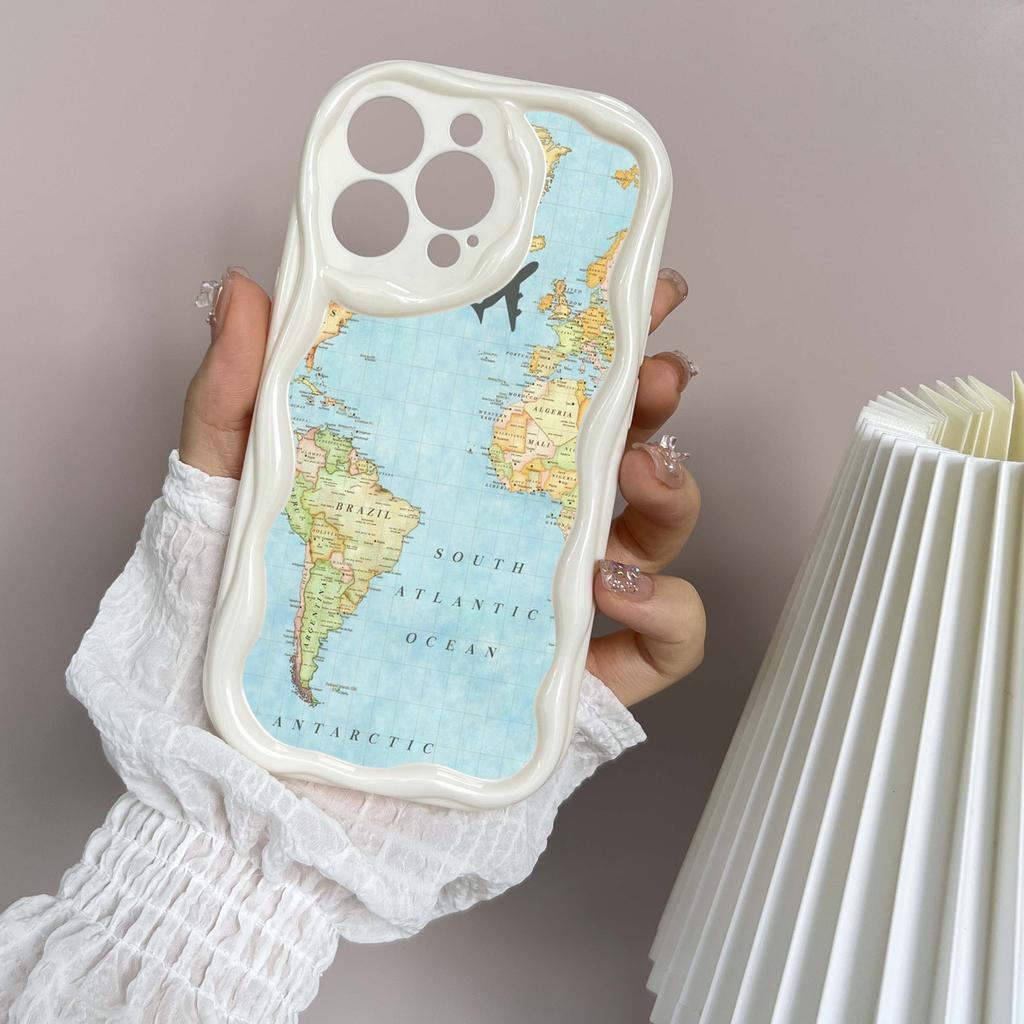 N90 Maps арт-дизайн Мягкие волнистые чехлы для телефонов для Samsung A54 A34 A13 A14 S23 S24 Ultra Xiaomi Redmi Note 13 12C Realme Infinix Защитный чехол-бампер