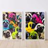 Abstract Watercolor Pug Cute Dog Poster And Print Canvas Painting Animal Pet Nordic Wall Art For Kid Nursery Room Home Decor