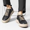 Fashion Men's Genuine Leather Board Shoes Luxurious Minimalist Quality Outdoor Leisure Party  Youth Black and White Daily Office Shoes