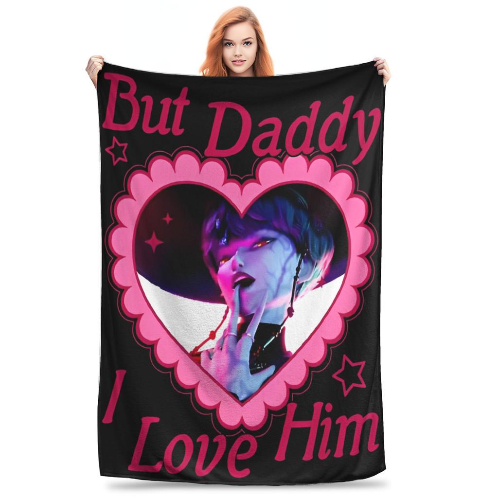 KPop Demon Hunters Huntrix Blue Tiger Derpy Blanket Super Soft Cozy Throw Blankets for Sofa 50x60 Inch Multi-size Bedspreads