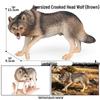 Cross-border Children's Solid Yellow Wolf & Gray Wolf Pup Ornamental Toys