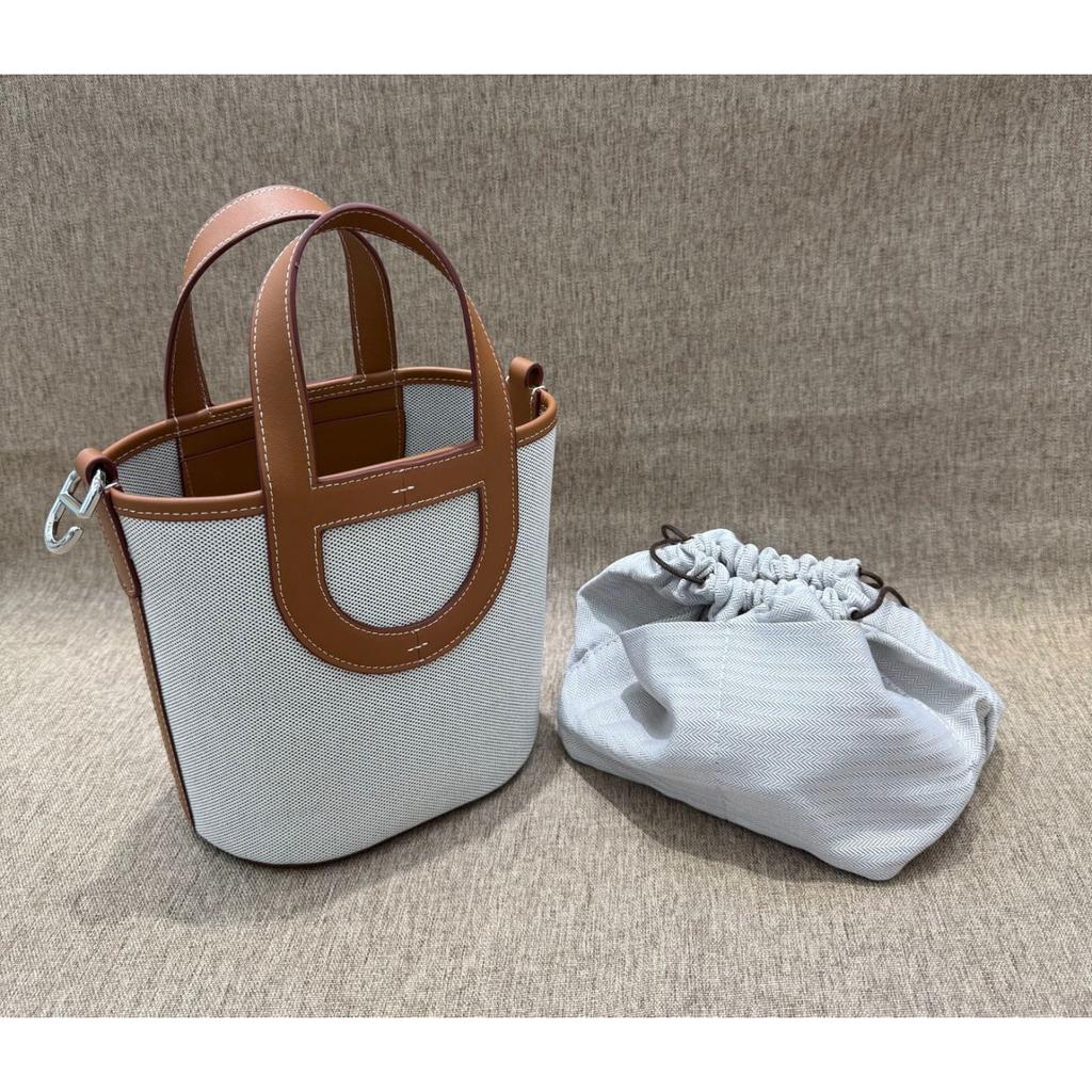 2026 Новая Модная Канва с Быстрой Первосортной Коровьей Кожей Свиной Нос Сумка-Ведро Прочная Корзина для Овощей Сумка