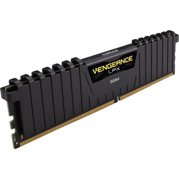 Mémoire RAM - CORSAIR - Vengeance LPX DDR4 - 16GB 2x8GB DIMM - 3600 MHz - 1.35V - Noir (CMK16GX4M2D3600C)