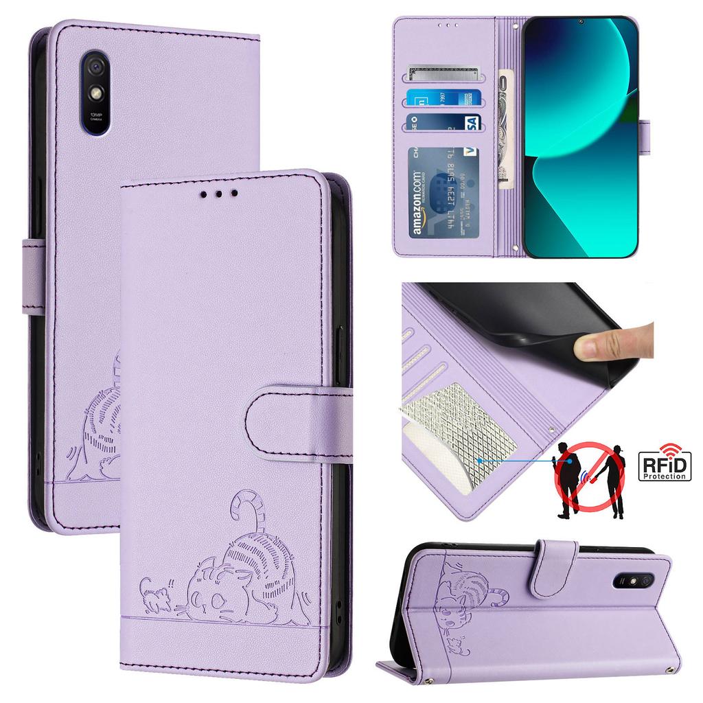 Магнитный кожаный чехол-бумажник с откидной крышкой для Redmi 9 Power 9AT 9T 9A 8A 7 6, с подставкой, слотом для карт, противоударная обложка