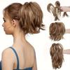10 Inch Claw Clip Short Ponytail Hair Extensions Bendable Metals Messy Bun Hair Piece Wavy Curly Fake Hairpieces Synthetic