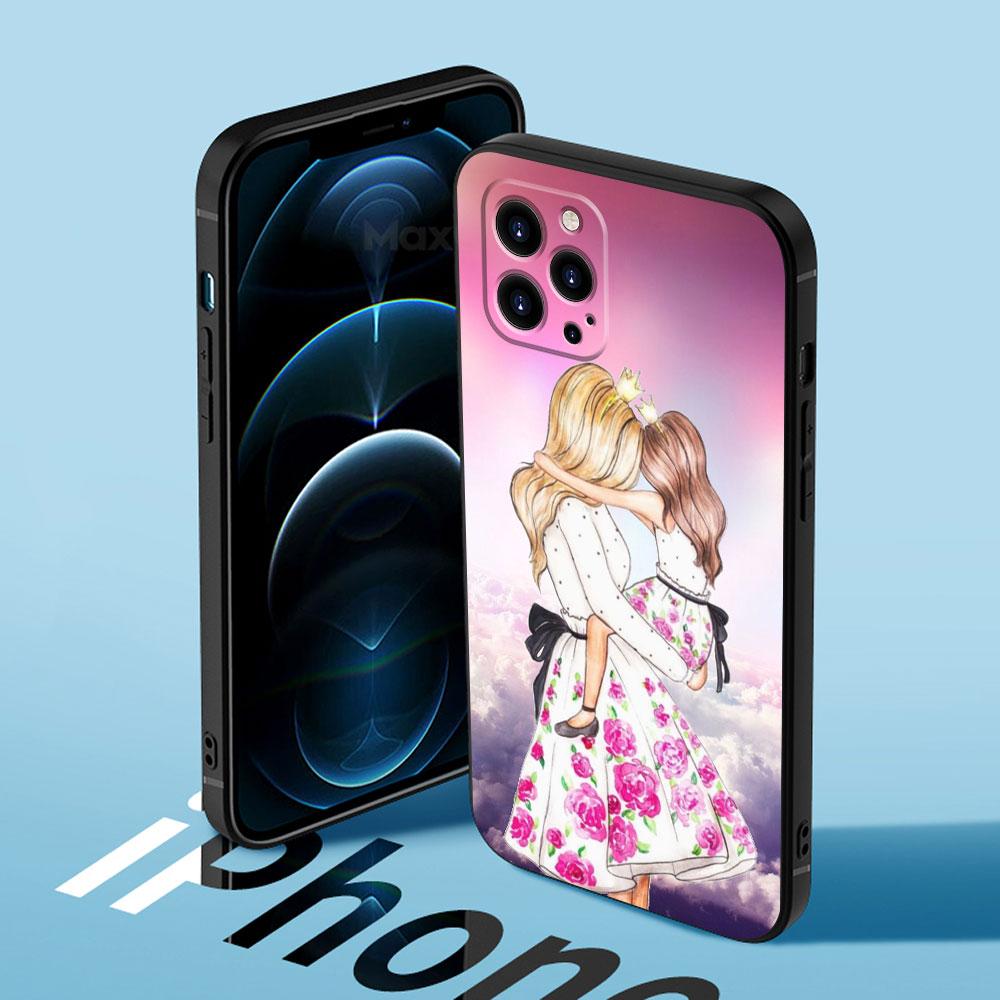 Для iPhone 8 Plus 13 Pro Max 14 XR 12 XS 7 11 X SE2 5S Mini SE2022 6S 5 SE чехол женский модный для девочек супер мама ребенок ТПУ