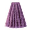 Spring and Autumn Women's Mesh Cake Halter Skirt Women's Skirt Fairy Saree Pleated Long Skirt