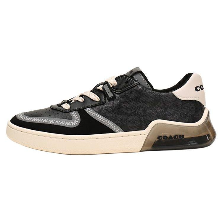 Coach CitySole Кожаная Поддержка Баланс Легкие Низкие Спортивные Повседневные Кроссовки Мужские Серый Черный G5015-CQBK