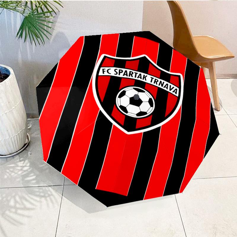 Star Soccer Emblem Printed Automatic Umbrella, 8-Frame for Travel, camping, Casual Umbrella, Essential Gift for for family and friends
